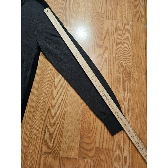 John Varvatos Men's Long Sleeve Wool Shirt Medium Charcoal Gray Checkered Back - Picture 5 of 8